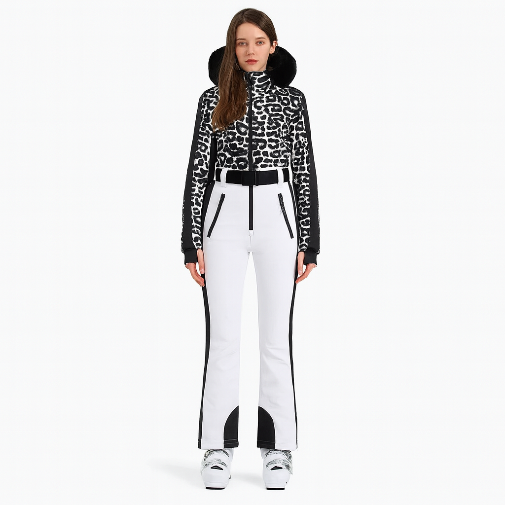 Thermo Skipak Dames – Waterdichte Skijas en Skibroek met Bontkraag | Ademend & Stijlvol