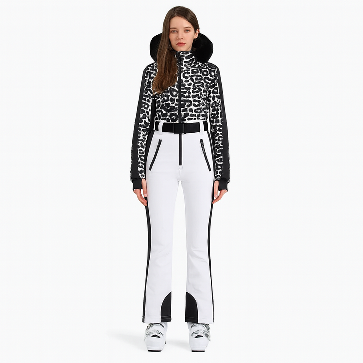 Thermo Skipak Dames – Waterdichte Skijas en Skibroek met Bontkraag | Ademend & Stijlvol
