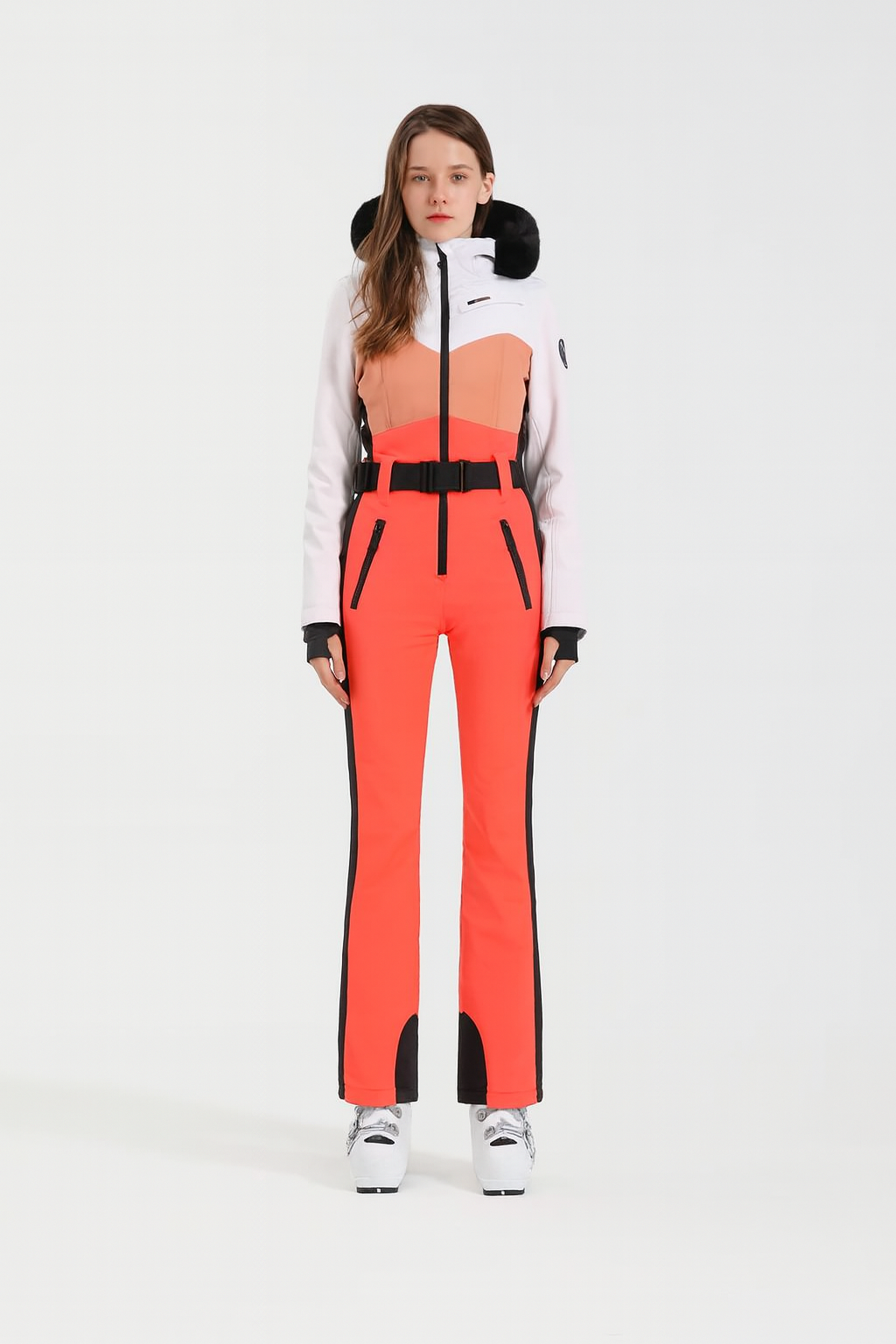 Thermo Skipak Dames – Waterdichte Skijas en Skibroek met Bontkraag | Ademend & Stijlvol