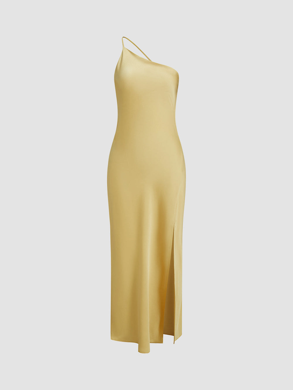 Lange Satijnen Jurk met Split en Open Rug – Elegante Maxi Jurk voor Bruiloften en Feesten 0