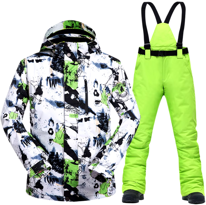 Heren Skipak, Winddichte en Waterdichte Thermische Sneeuwjas en Broek