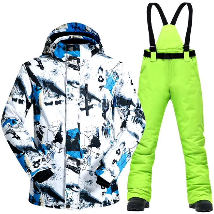 Heren Skipak, Winddichte en Waterdichte Thermische Sneeuwjas en Broek