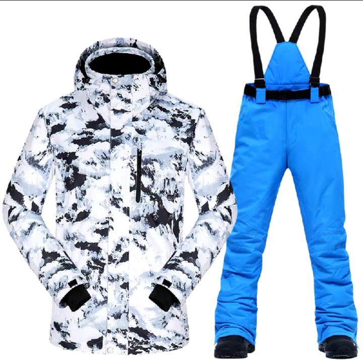 Heren Skipak, Winddichte en Waterdichte Thermische Sneeuwjas en Broek
