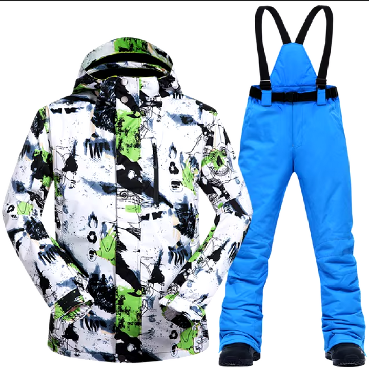 Heren Skipak, Winddichte en Waterdichte Thermische Sneeuwjas en Broek