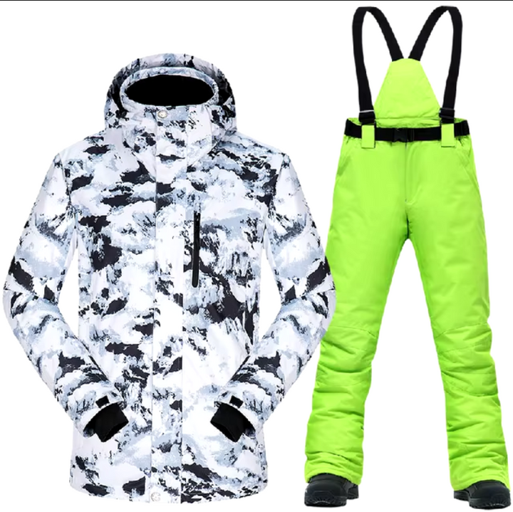 Heren Skipak, Winddichte en Waterdichte Thermische Sneeuwjas en Broek