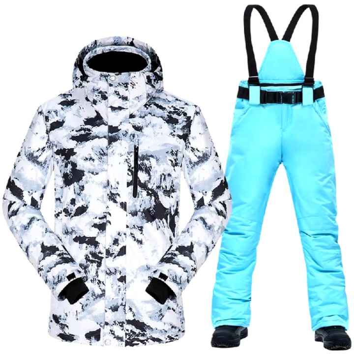 Heren Skipak, Winddichte en Waterdichte Thermische Sneeuwjas en Broek