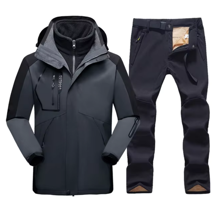 Duurzaam Heren Skipak – Waterdichte Jas + Fleecegevoerde Broek Set