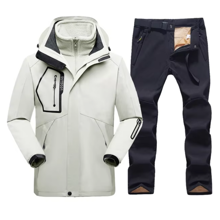 Duurzaam Heren Skipak – Waterdichte Jas + Fleecegevoerde Broek Set